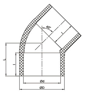 外貿(mào)-45°彎頭